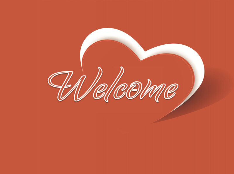 hình nền powerpoint slide mở đầu welcome trái tim yêu thương