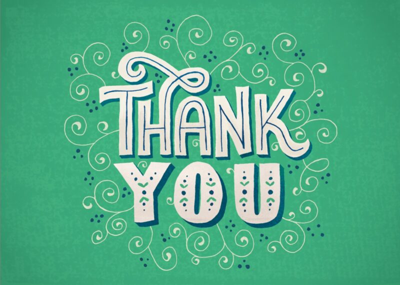 hình nền powerpoint slide thank you hoạ tiết xanh lá cây đơn giản