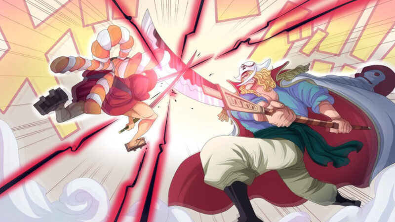 Hình nền Râu Trắng One Piece mạnh mẽ khi đánh nhau