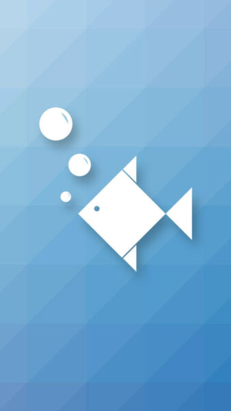 hình nền sam sung hoạt hình chú cá trắng