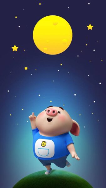 hình nền zalo đẹp chú heo dễ thương