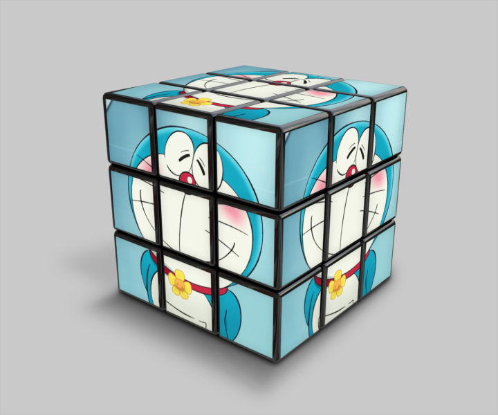 Super süßes Bild von Doraemon Rubik