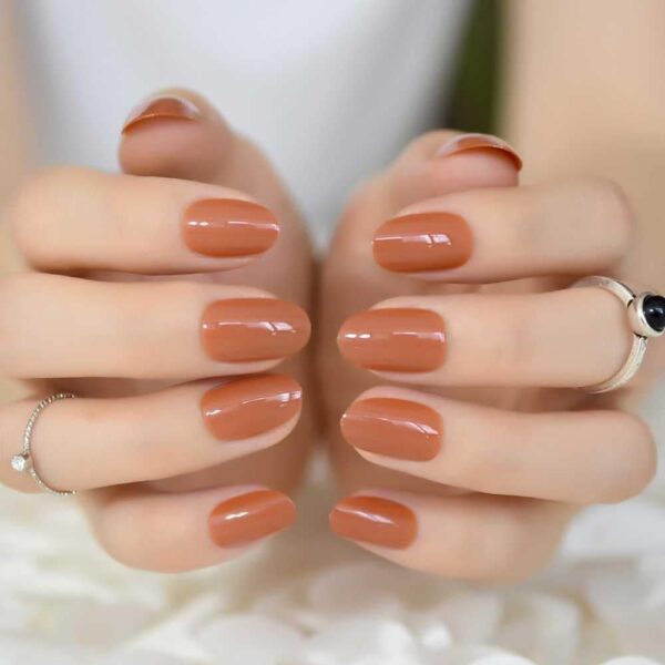 Mẫu nail đẹp nhẹ nhàng màu cam