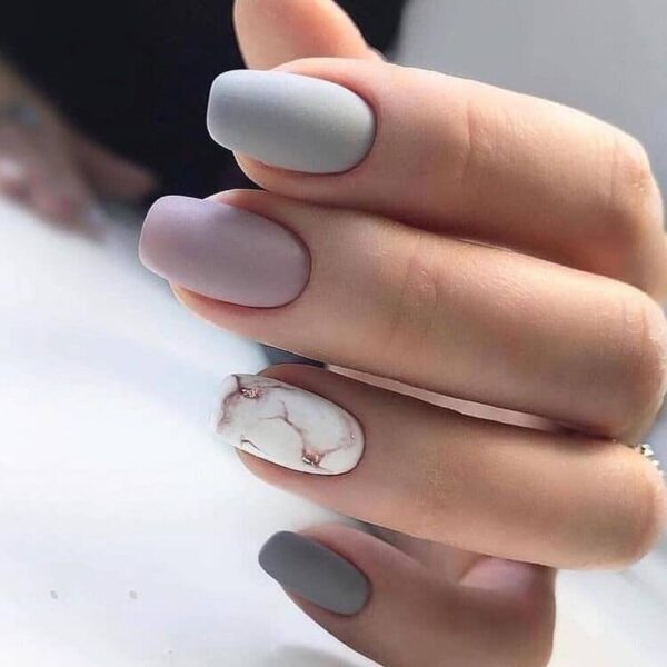 Mẫu nail đẹp nhẹ nhàng phủ nhám siêu đẹp
