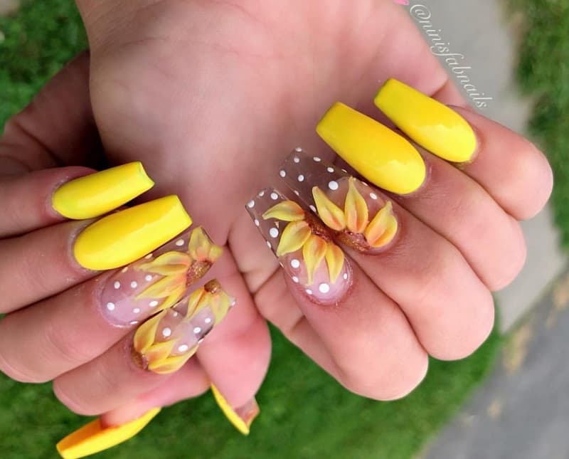 hoa bột nail trang trí móng Hoa Hướng dương 2 bông 8k1 bông Shopee Việt Nam