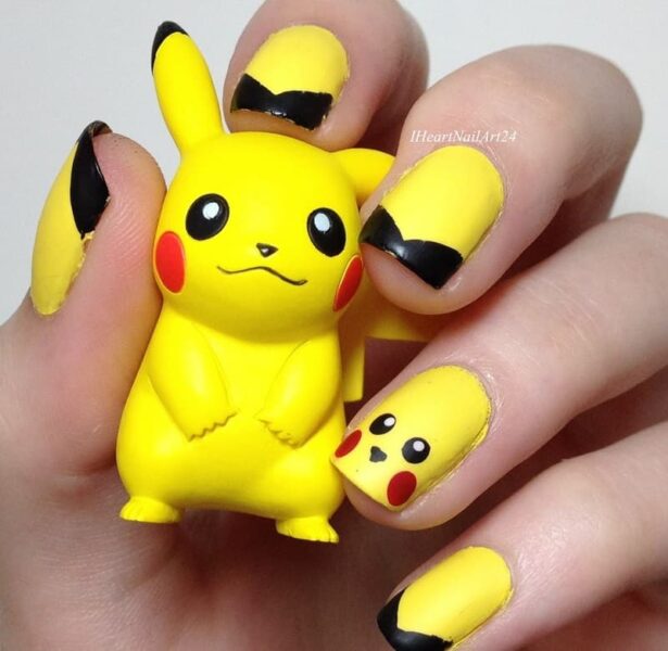 Mẫu nail hoạt hình Pokemon thu hút mọi ánh nhìn
