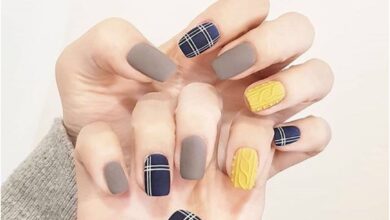 Mẫu nail kẻ sọc