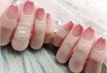 Mẫu nail màu hồng