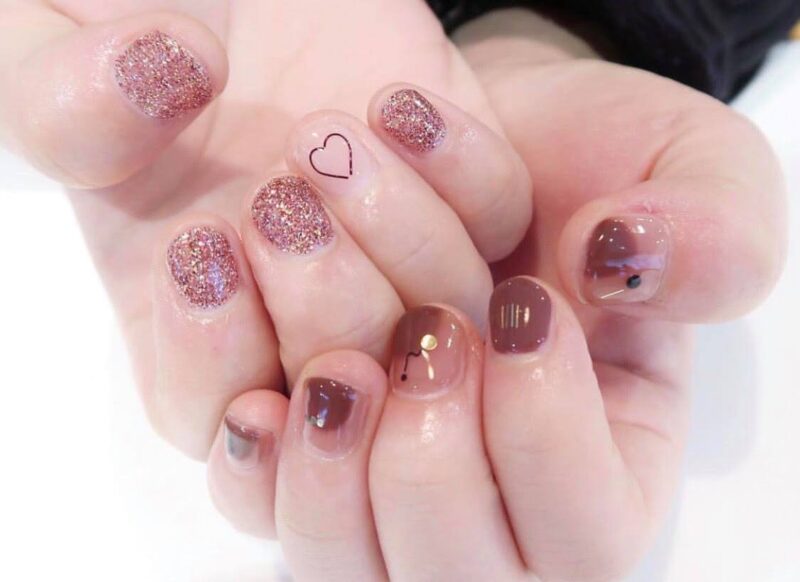 mẫu nail móng ngắn đẹp dễ thương ngọt ngào