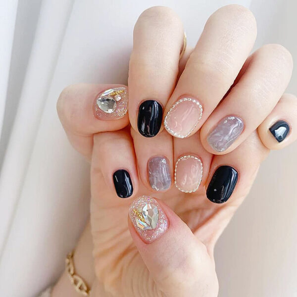 mẫu nail móng ngắn đẹp sang chảnh