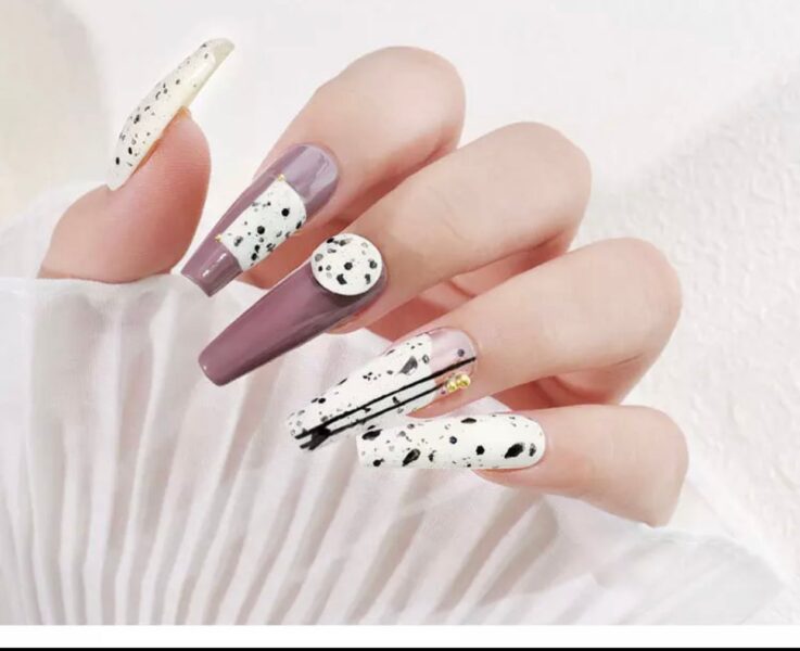 Mẫu nail trứng cút dáng dài