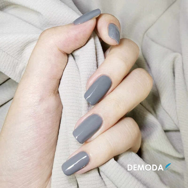 mẫu nail xám xanh