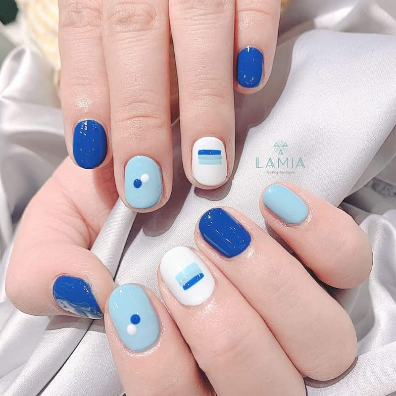 Chia sẻ với hơn 57 về mẫu nail xanh dương  Du học Akina