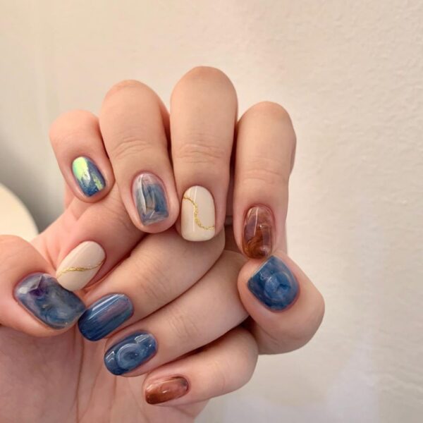 Mẫu nail đá xanh