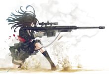 ảnh Anime nữ cầm súng