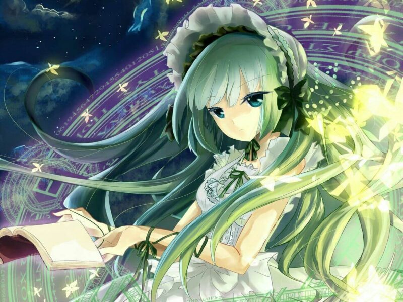 Ảnh anime tóc xanh cực chất