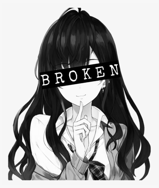 ảnh anime trắng đen