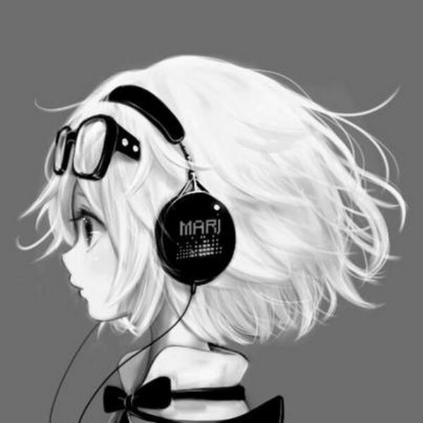 ảnh anime trắng đen cá tính