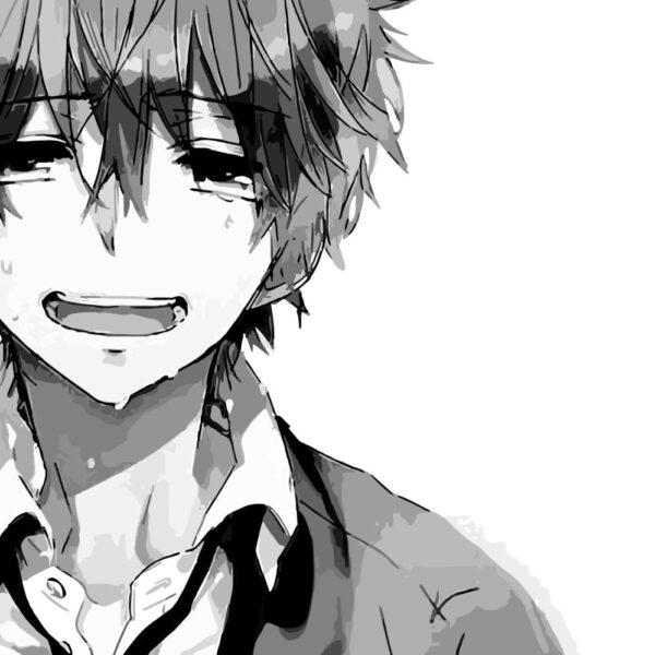 ảnh anime trắng đen đau khổ