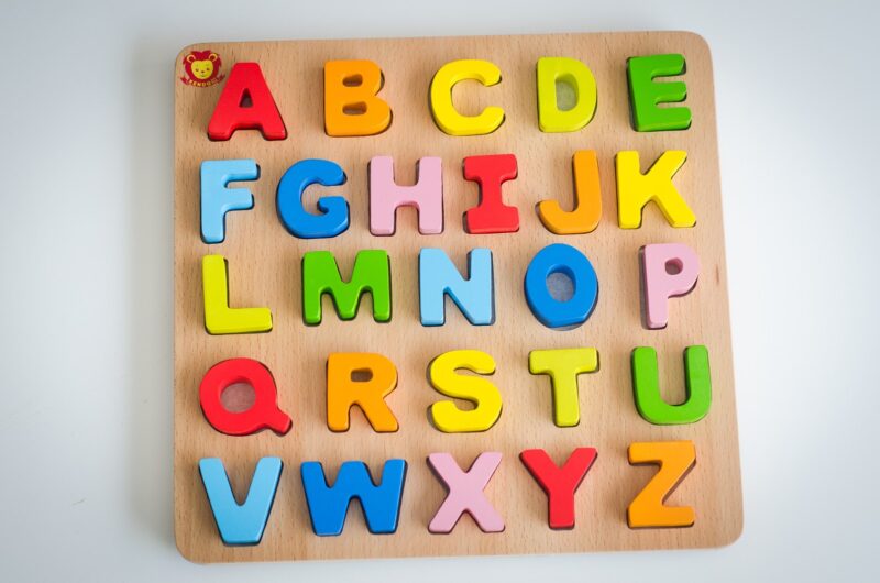 ảnh bảng chữ cái tiếng anh chữ nổi nhiều màu