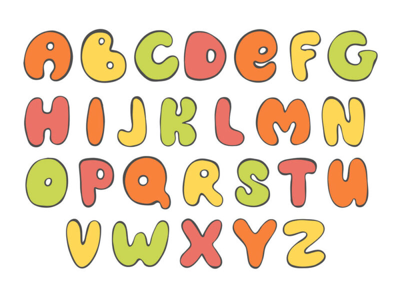 ảnh bảng chữ cái tiếng anh có màu sắc ngộ nghĩnh