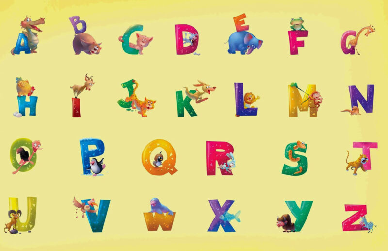 ảnh bảng chữ cái tiếng anh thú cưng nhảy múa