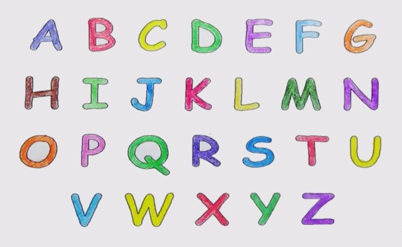ảnh bảng chữ cái tiếng anh tranh tô màu trẻ em