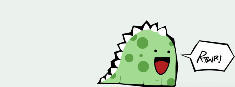 Ảnh bìa cover facebook chú khủng long cute