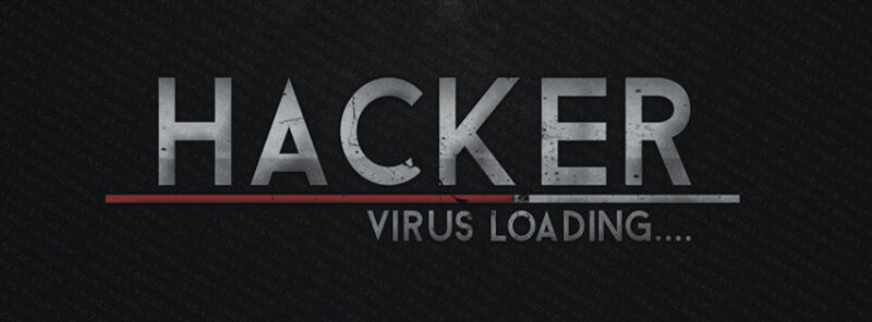 Ảnh bìa hacker chữ Hacker virus loading