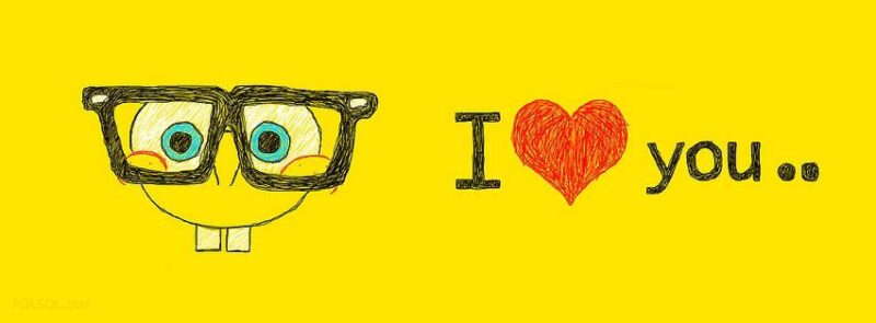 ảnh bìa tình yêu cho facebook i love you nền bọt biển