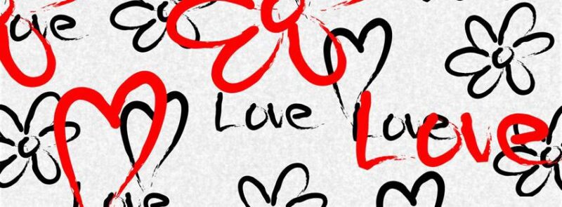 ảnh bìa tình yêu cho facebook love và những bông hoa trái tim