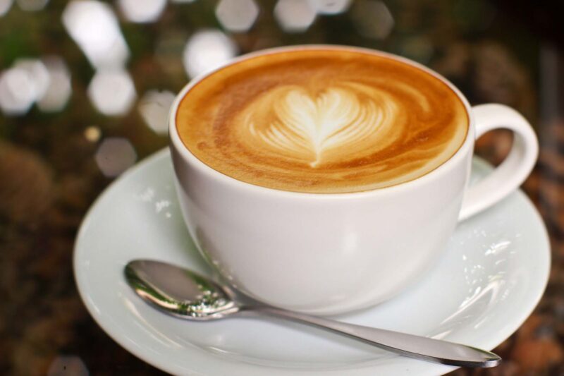 Ảnh cafe capuchino nâu sữa