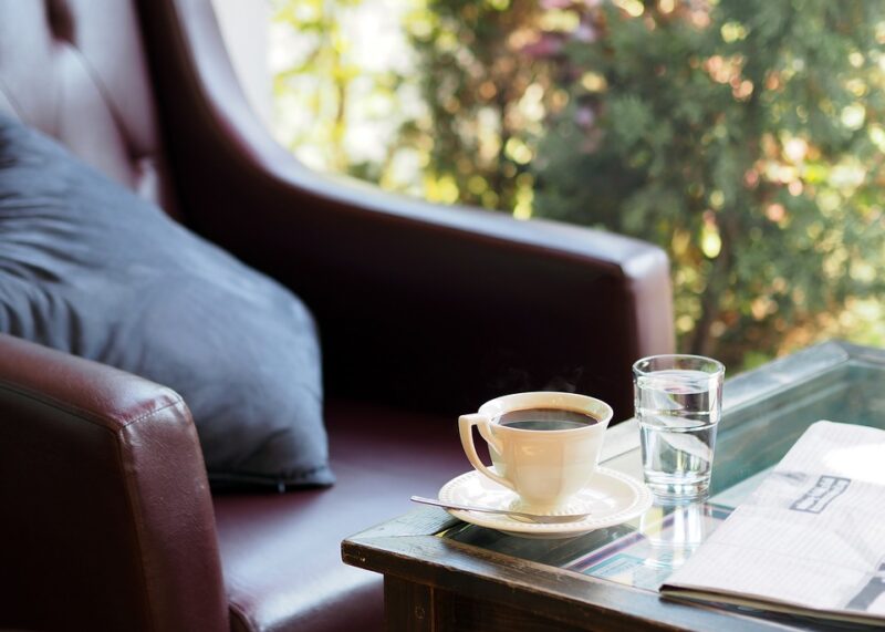 Ảnh cafe trong cửa hàng sang trọng