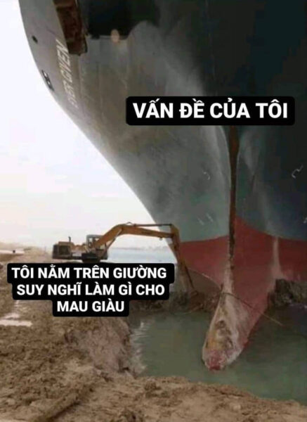 ảnh chế comment facebook con tàu bị mắc kẹt