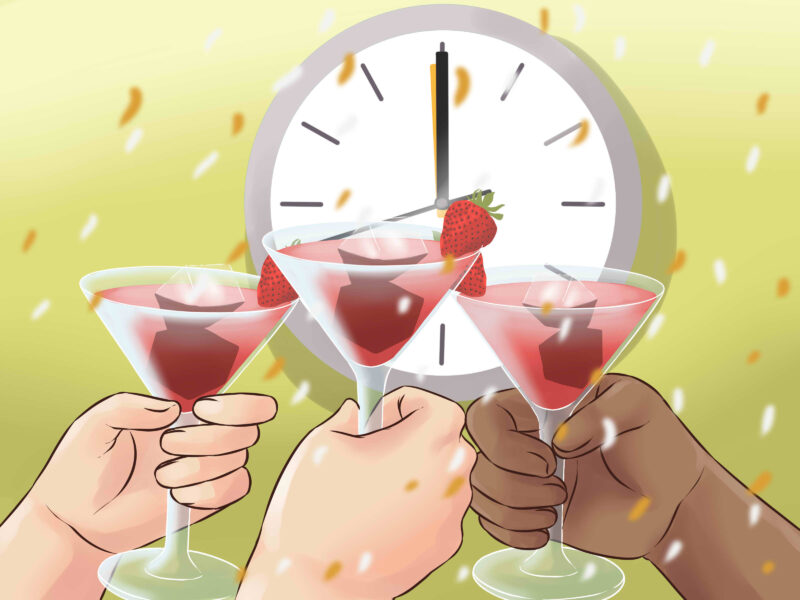 Ảnh chúc mừng năm mới cụng ly năm mới