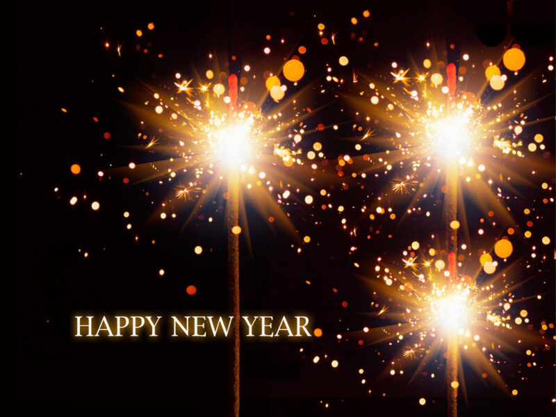 Ảnh chúc mừng năm mới pháo hoa phát sáng