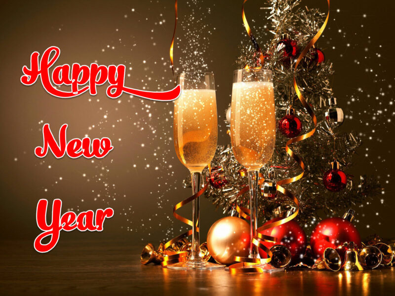 Ảnh chúc mừng năm mới rượu vang trắng