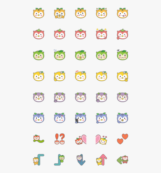 Ảnh Emoji Nhật nhiều màu sắc