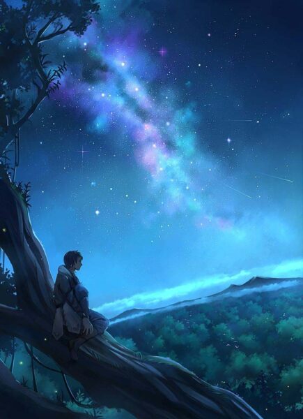 Ảnh galaxy lặng ngắm trời đêm