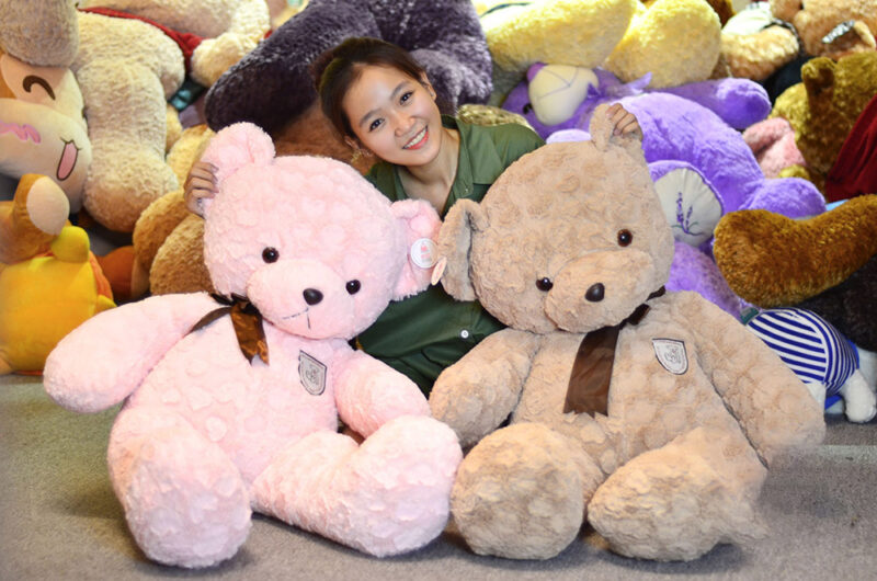 Ảnh gấu bông đẹp nhất - gấu hồng và gấu nâu