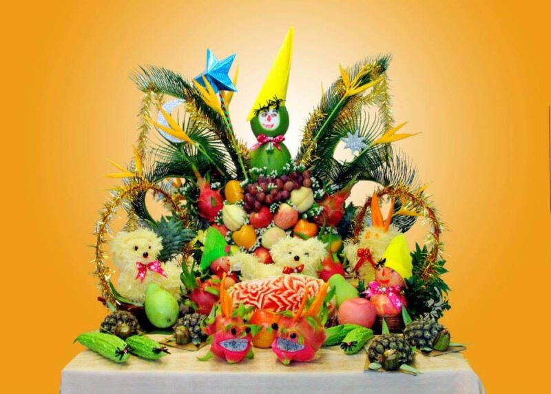 ảnh mâm ngũ quả ngày trung thu