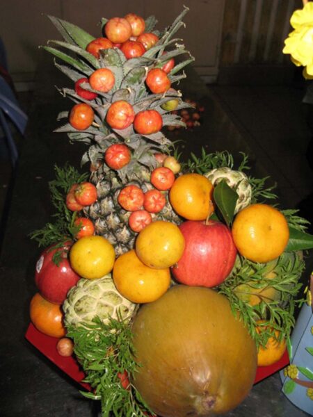 ảnh mâm ngũ quả và trái sơ ri