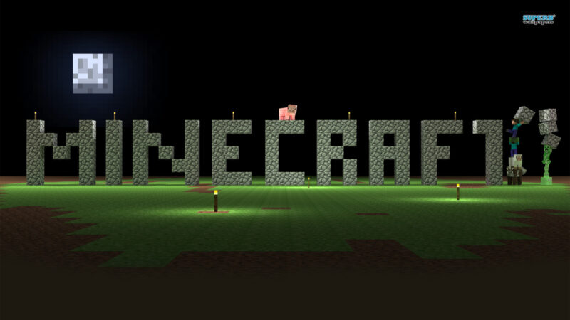Ảnh Minecraft 3D - chữ Minecraft