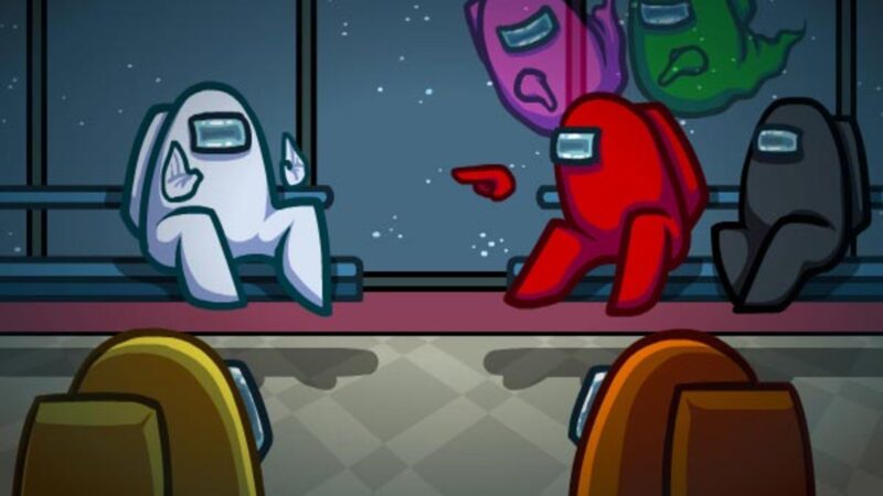 Ảnh nền Among US chỉ tay