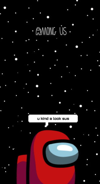 Ảnh nền Among US có khung trắng