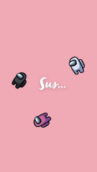 Ảnh nền Among US nền hồng