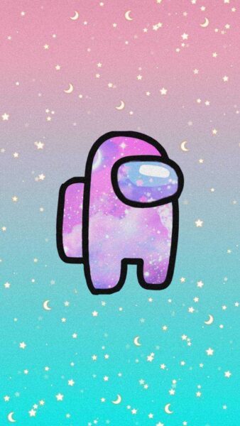 Ảnh nền Among US nền hồng xanh