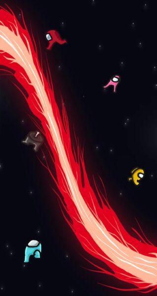 Ảnh nền Among US tia sét đỏ