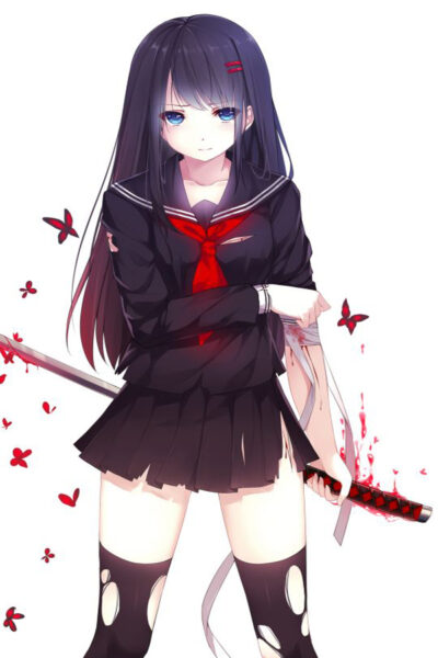 ảnh nền anime nữ ngầu lạnh lùng