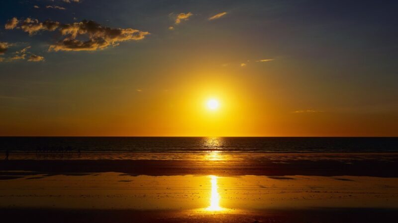 Hình nền mặt trời trên biển